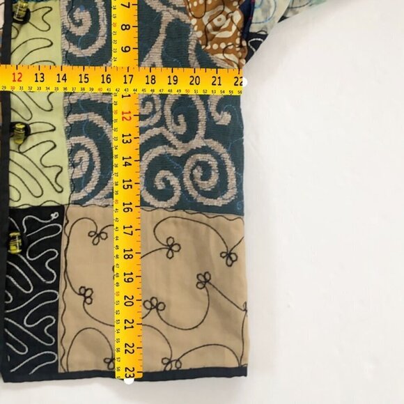 BOHO Art To Wear Size PL Patchwork Jacket Alex Kim - Picture 10 of 10